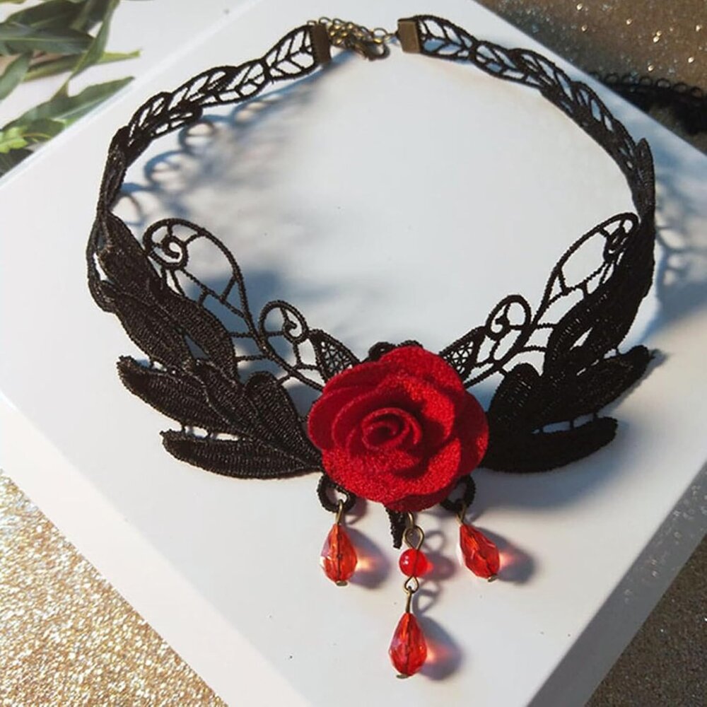 Women Rose Flower Hair Clip Flamenco Accessories,Embroidered Sequins Fabric Hand - Picture 6 of 7
